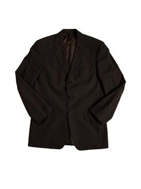 Hugo Boss Y2K Chocolate Brown Three-Button Suit Jacket